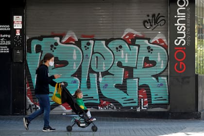 Una calle de Barcelona, durante la pandemia por coronavirus