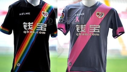 La segunda y tercera equipación del Rayo Vallecano