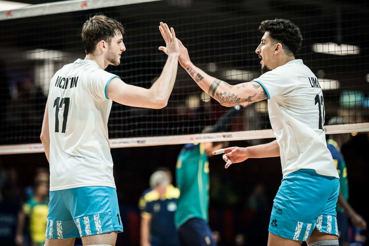 La selección argentina de vóleibol se ubica en el quinto lugar de la tabla de posiciones de la Nations League 2023
