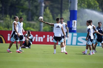 La selección argentina entrenó en Atlanta tras el triunfo en la semifinal ante Inglaterra