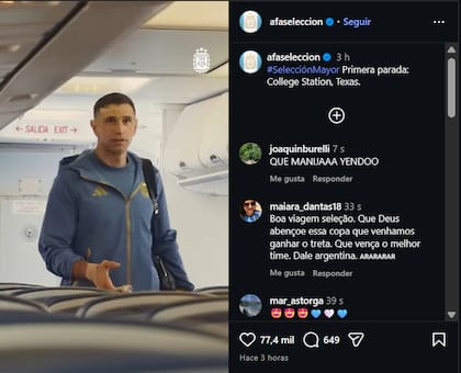 La selección argentina musicalizó su video de la llegada a Texas en honor al Indio Solari