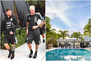 La selección argentina se aloja en un complejo en Fort Lauderdale en la previa del partido contra Honduras
