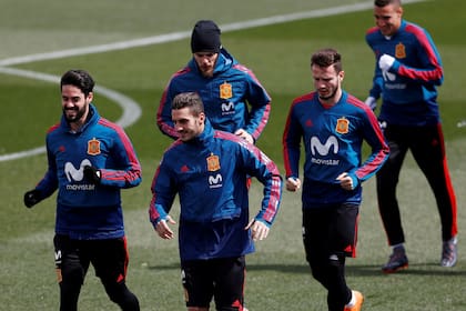 La selección de España se entrena en Las Rozas