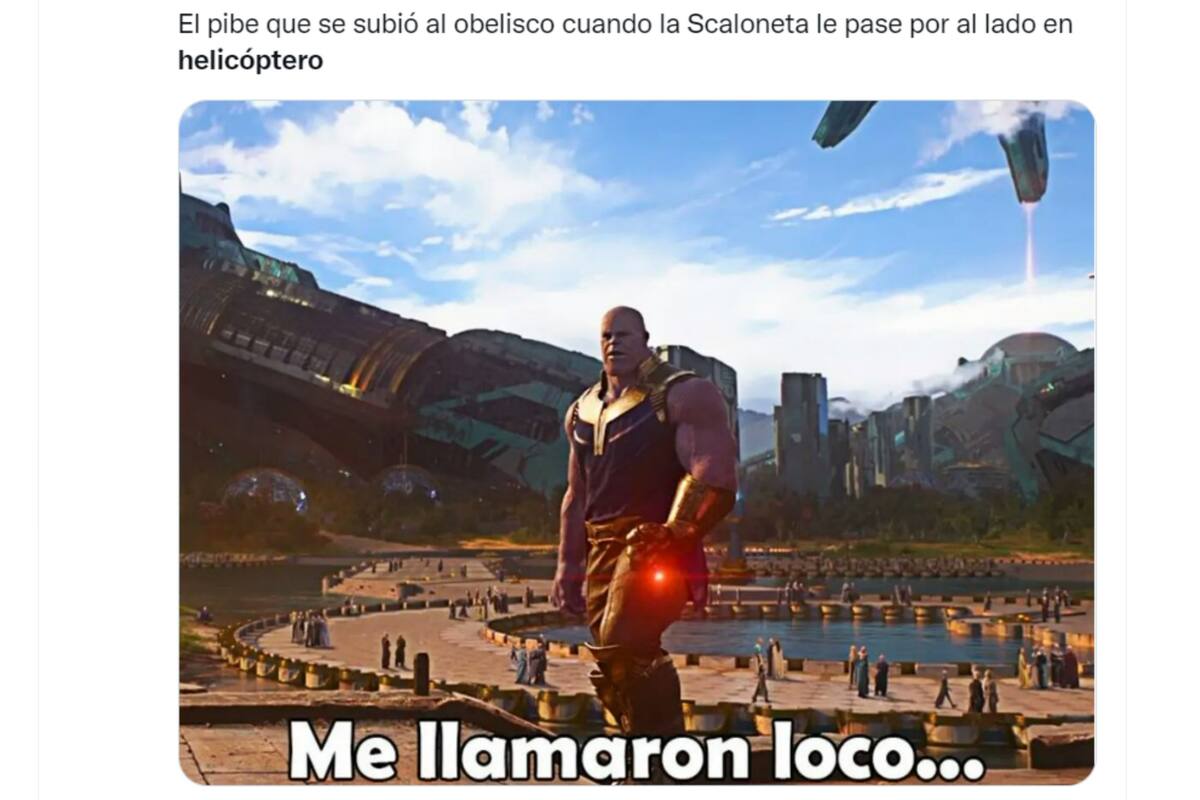 La selección finalizó la caravana en helicóptero y estallaron los memes