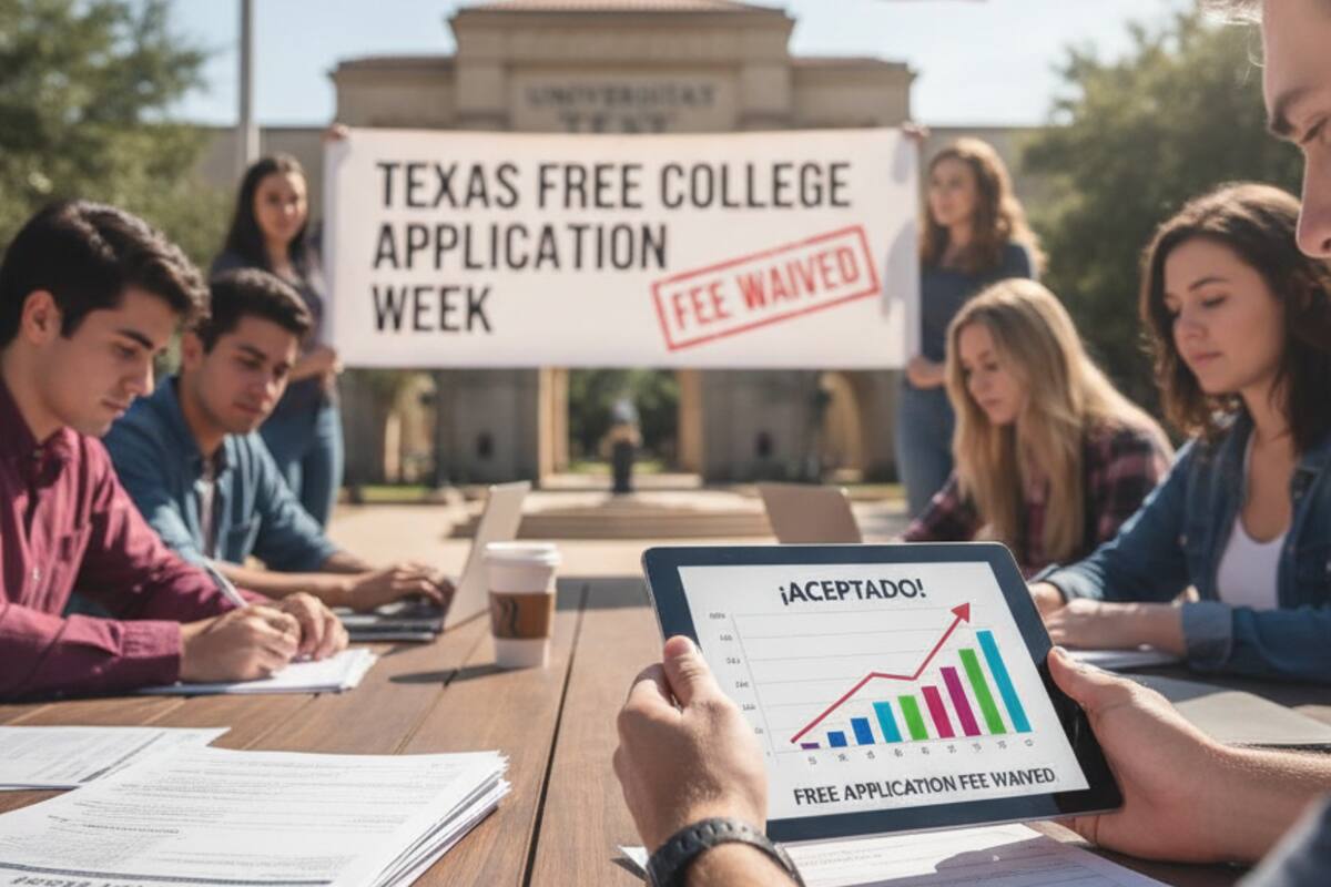 La Semana de Solicitud Universitaria Gratuita en Texas será del 13 al 19 de octubre (Foto: Google Gemini)