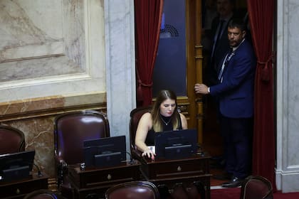 La senadora macrista pampeana Victoria Huala, una de las que dio quorum para el inicio de la sesión