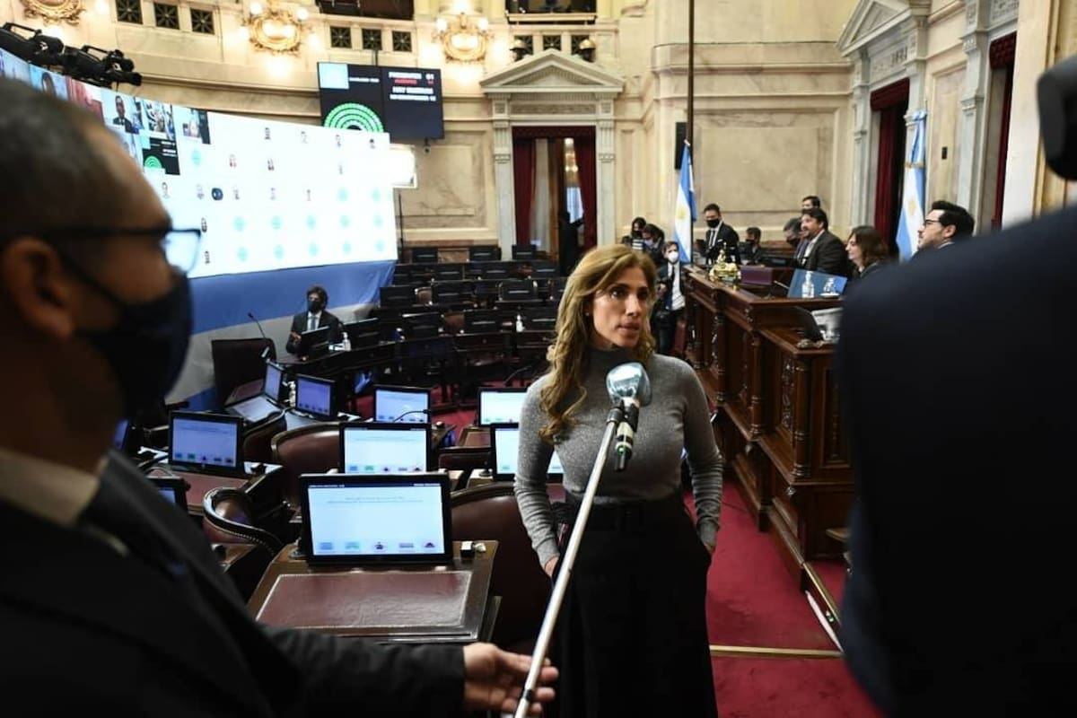 La Senadora Nacional y Presidenta Provisional del Senado, Claudia Ledesma de Zamora, autora del proyecto contra la "porno venganza"