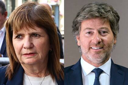 La senadora Patricia Bullrich y el ministro de Justicia, Juan Bautista Mahiques