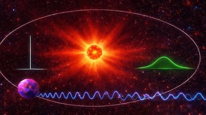 La señal de radio de un planeta puede comenzar como un tono agudo, pero los vientos de plasma del entorno de la estrella pueden dispersarla hasta convertirla en una señal más amplia y débil