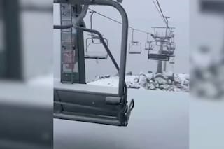 Nieve en pleno verano: las impactantes imágenes del Cerro Catedral teñido de blanco