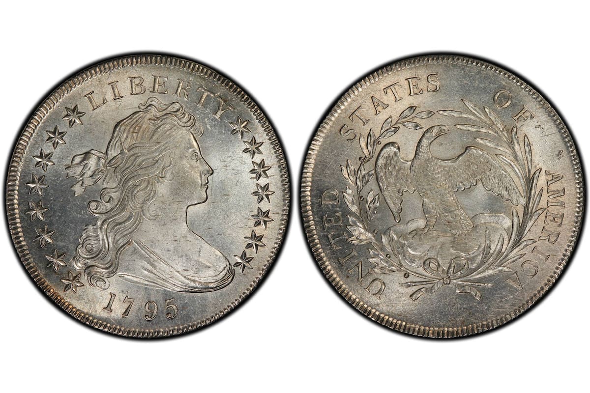 La serie acuñada en 1795 pertenece a la denominada "Draped Bust" y cuenta con características en su diseño que la hace única