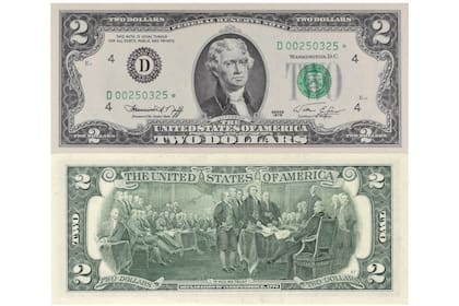 La serie del billete de US$2 impresos a partir de 1976 pueden tener un precio elevado en el mercado de coleccionistas debido a sus características