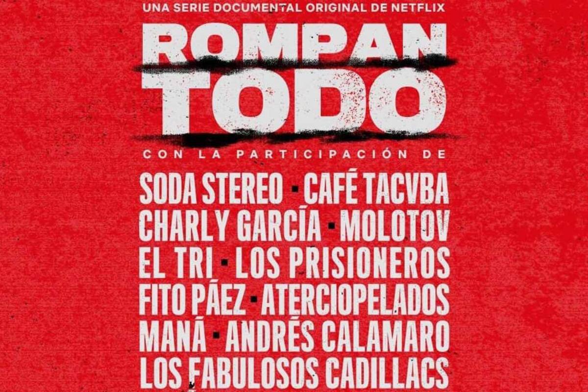 La serie documental Rompan todo estará disponible en Netflix a partir del 16 de diciembre