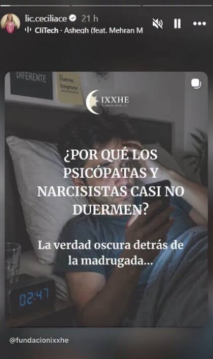 La sexóloga denunció situaciones de hostigamiento y manipulación