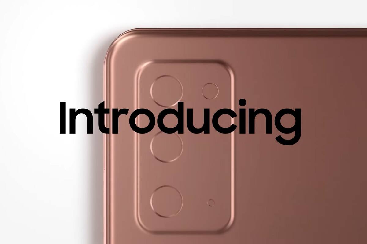 La silueta del supuesto Galaxy Note 20, presente en el trailer de presentación del evento online Unpacked de Samsung, donde se esperan cinco nuevos dispositivos de la compañía surcoreana