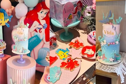 La Sirenita fue el tema elegido para el cumpleaños de Vida (Captura video)