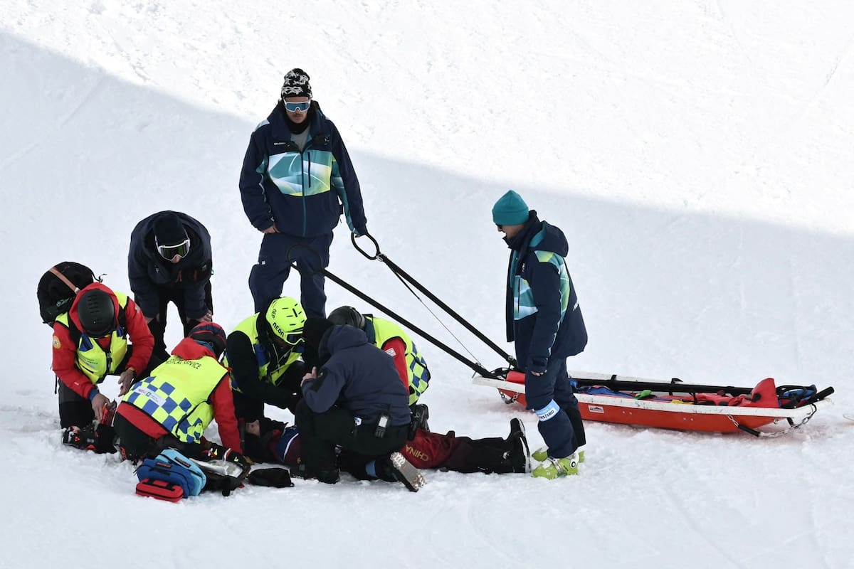 La snowboader china Liu Jiayu sufrió una violenta caída durante el halfpipe de los Juegos Olímpicos de Invierno