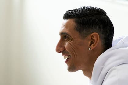La sonrisa plena de Di María, en la entrevista con LA NACION