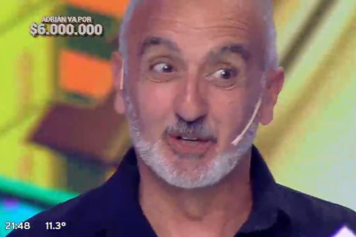 La sorpresa de Guido Kaczka cuando se enteró por quién había ido acompañado un participante de Los 8 escalones. Captura: El Trece