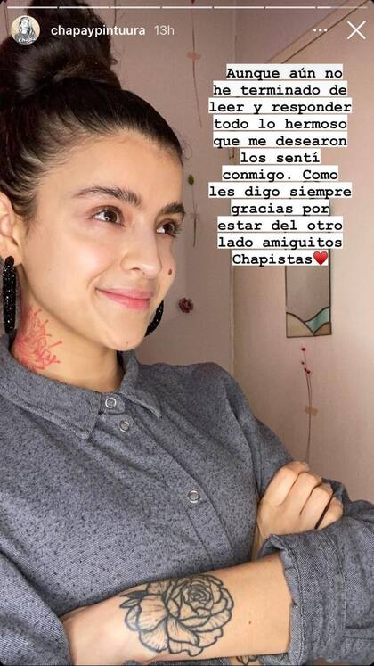 La story de Jacinta agradeciendo el apoyo en su cuenta laboral de Instagram
