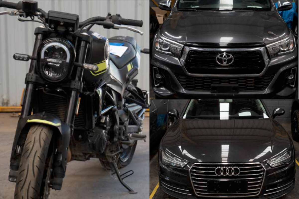 La subasta incluye distintos tipos de vehículos, aunque principalmente se compone de autos y motos