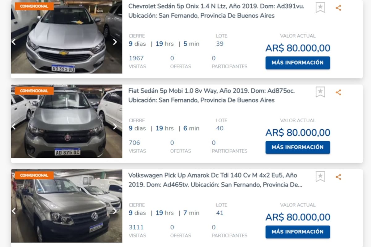 La subasta se concretará el martes 23 de noviembre