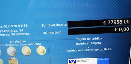 La suma que apareció en el parquímetro ascendía a 77.956 euros