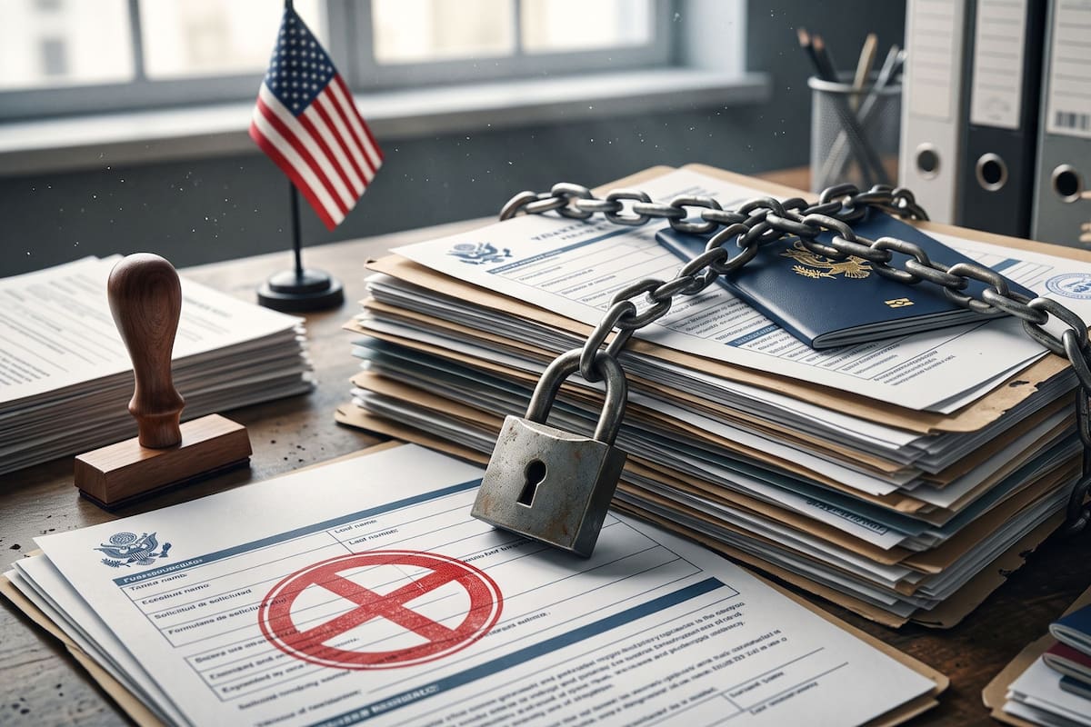 La suspensión no revoca los permisos H-1B vigentes ni las green cards ya concedidas