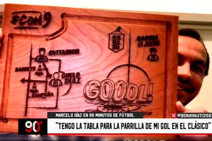 El chileno mostró que tiene la tabla parrillera en su casa