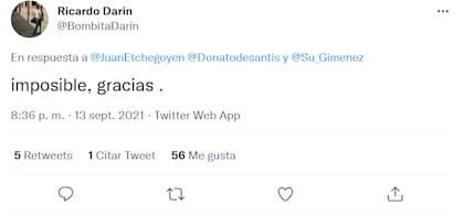 La tajante respuesta de Darín tras la postulación que hiciera de Santis