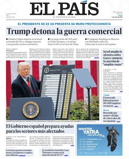 La tapa de El País