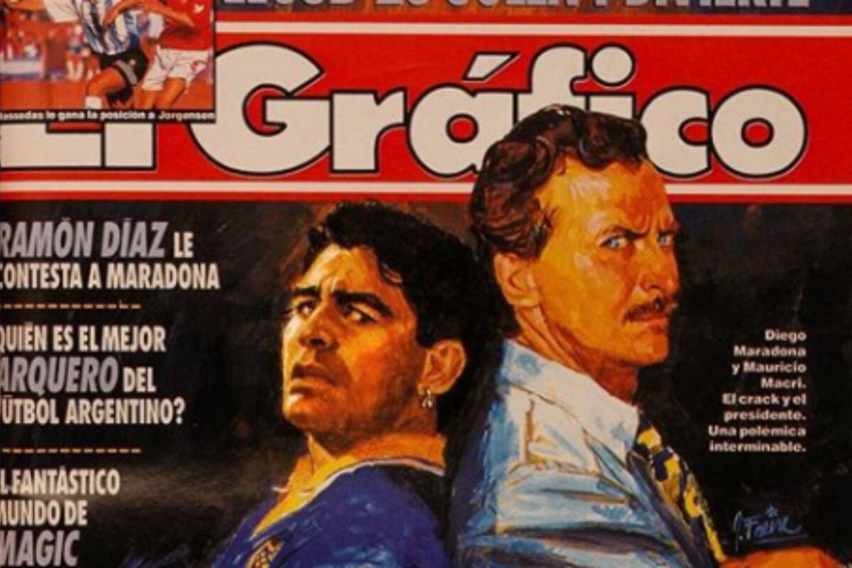 La tapa de El Gráfico que publicó Maradona en Instagram