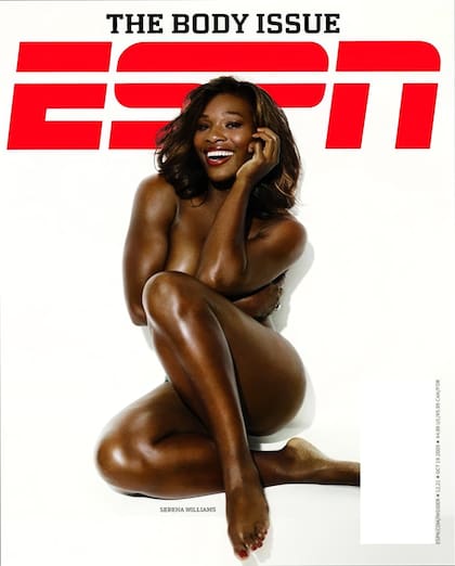 La tapa de ESPN Magazine, protagonizada por Serena Williams en 2009, una de las imágenes que posteó Sydney Sweeney para defenderse de las críticas a su último comercial