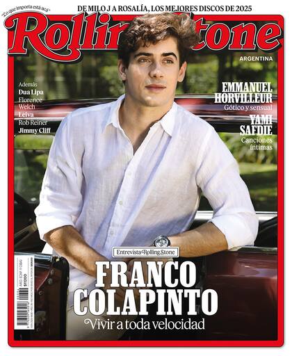 La tapa de Franco Colapinto, en la revista Rolling Stone