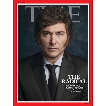 La tapa de la revista Time con Javier Milei en primer plano