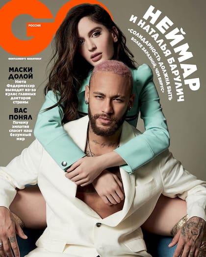 Barulich y Neymar posaron para la tapa de una revista