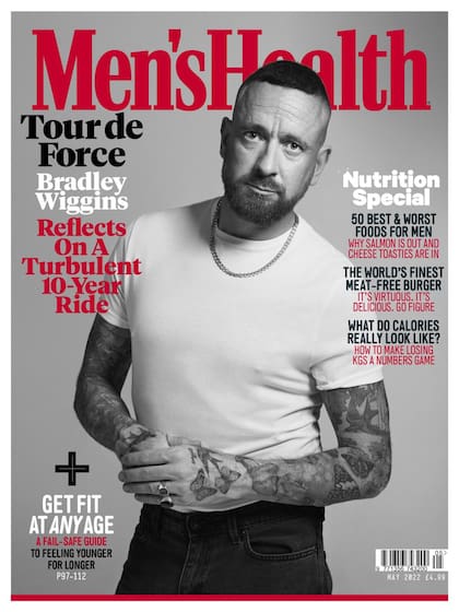 La tapa de Men's Health de mayo, que sale a la venta este miércoles, con Bradley Wiggins contando su dura historia