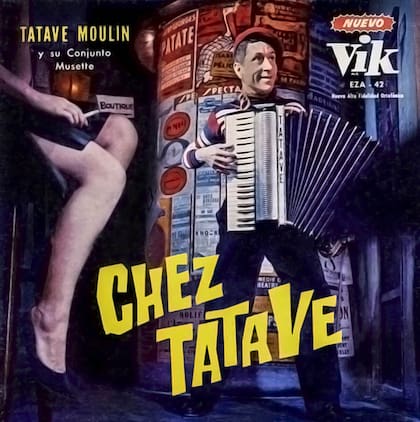 La tapa de su disco de canciones con su conjunto Musette.