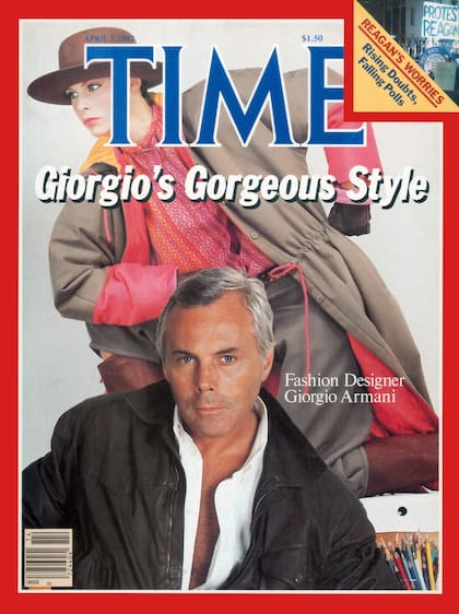 La tapa de TIME de 1982 de Armani.