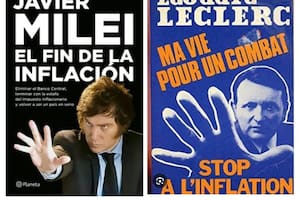 La tapa de uno de los libros de Javier Milei se asemeja a la del que publicó un empresario francés en los años 1970