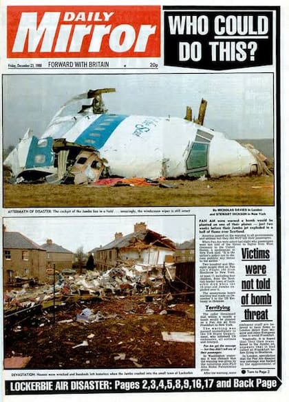 La tapa del Daily Mirror a pocos días del atentado