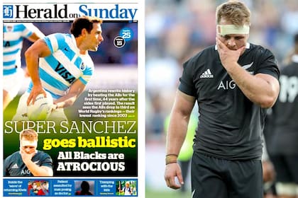 La tapa del Herald destaca la actuación de Sánchez y castiga a los All Blacks por su mal momento