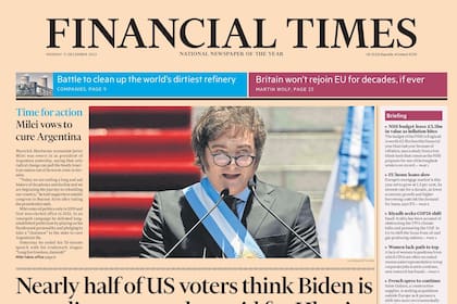 La tapa del lunes 11 de diciembre del diario británico Financial Times