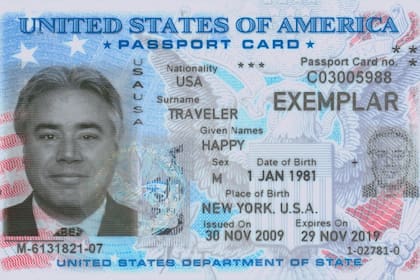 La tarjeta pasaporte puede utilizarse para cruzar las fronteras terrestres y para vuelos domésticos de EE.UU.