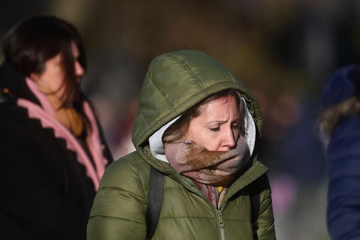 La temperatura más baja se registró entre las 7 y las 8