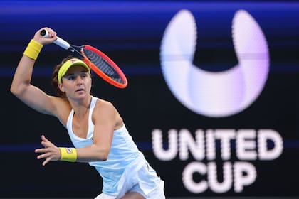 La tenista rosarina Nadia Podoroska, en la United Cup, el flamante torneo mixto en tres ciudades de Australia; el equipo argentino se marchó con diez derrotas y sin victorias
