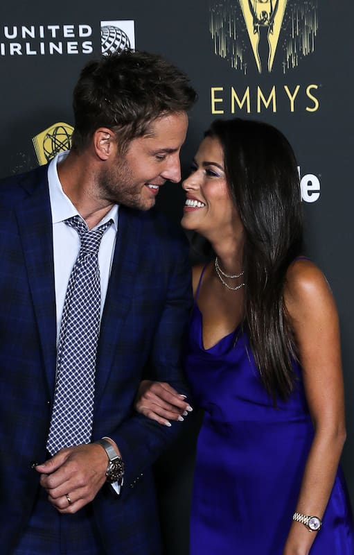 ¿La tercera es la vencida? Justin Hartley y Sofia Pernas, durante un evento realizado por los premios Emmy