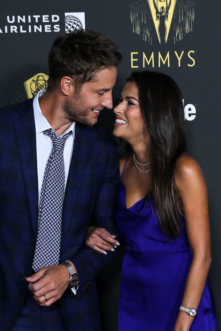 ¿La tercera es la vencida? Justin Hartley y Sofia Pernas, durante un evento realizado por los premios Emmy