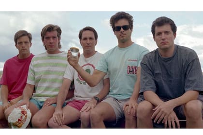 La tercera postal de John Wardlaw, Mark Rumer-Cleary, Dallas Burney, John Molony y John Dickson, en 1992
