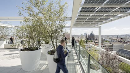 La terraza con vista privilegiada a la ciudad de Viena